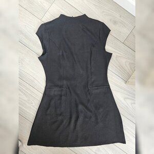 Black Mock Neck Mini Dress